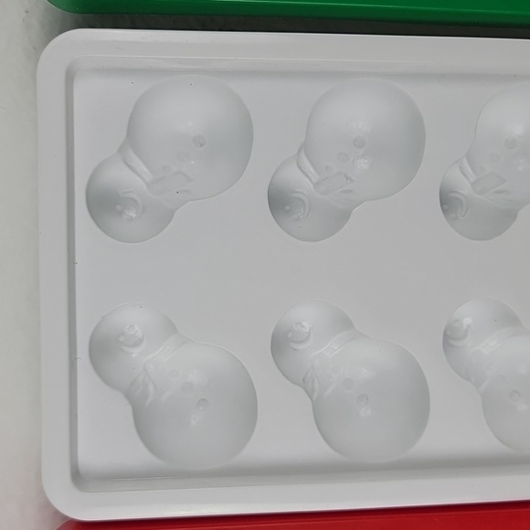 Christmas 3 Ice Trays, Snowman, Santa & Trees - Picture 3 of 11